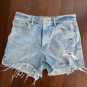 Abercrombie and Fitch distressed denim shorts